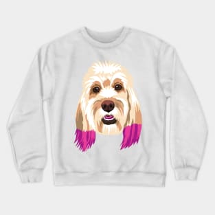 Groodle with pink ears Crewneck Sweatshirt